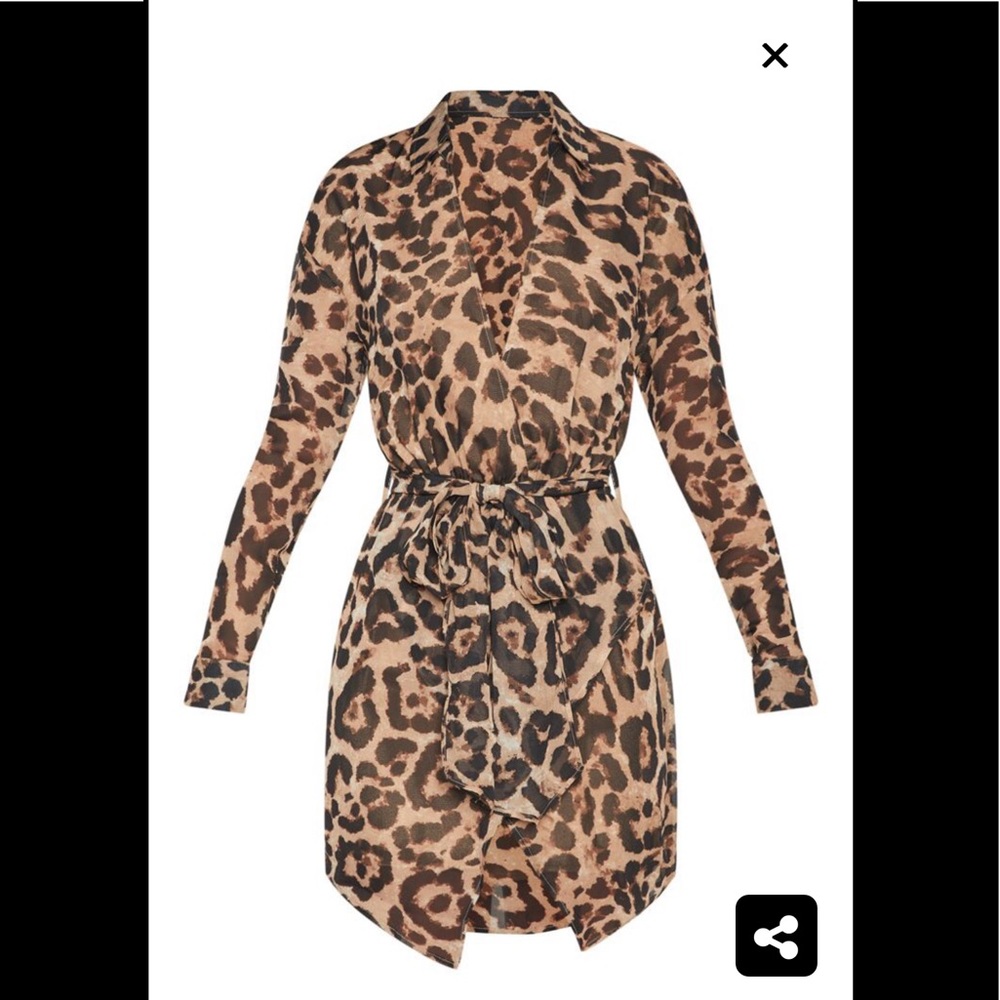 NWT PRETTYLITTLETHING leopard print dress
